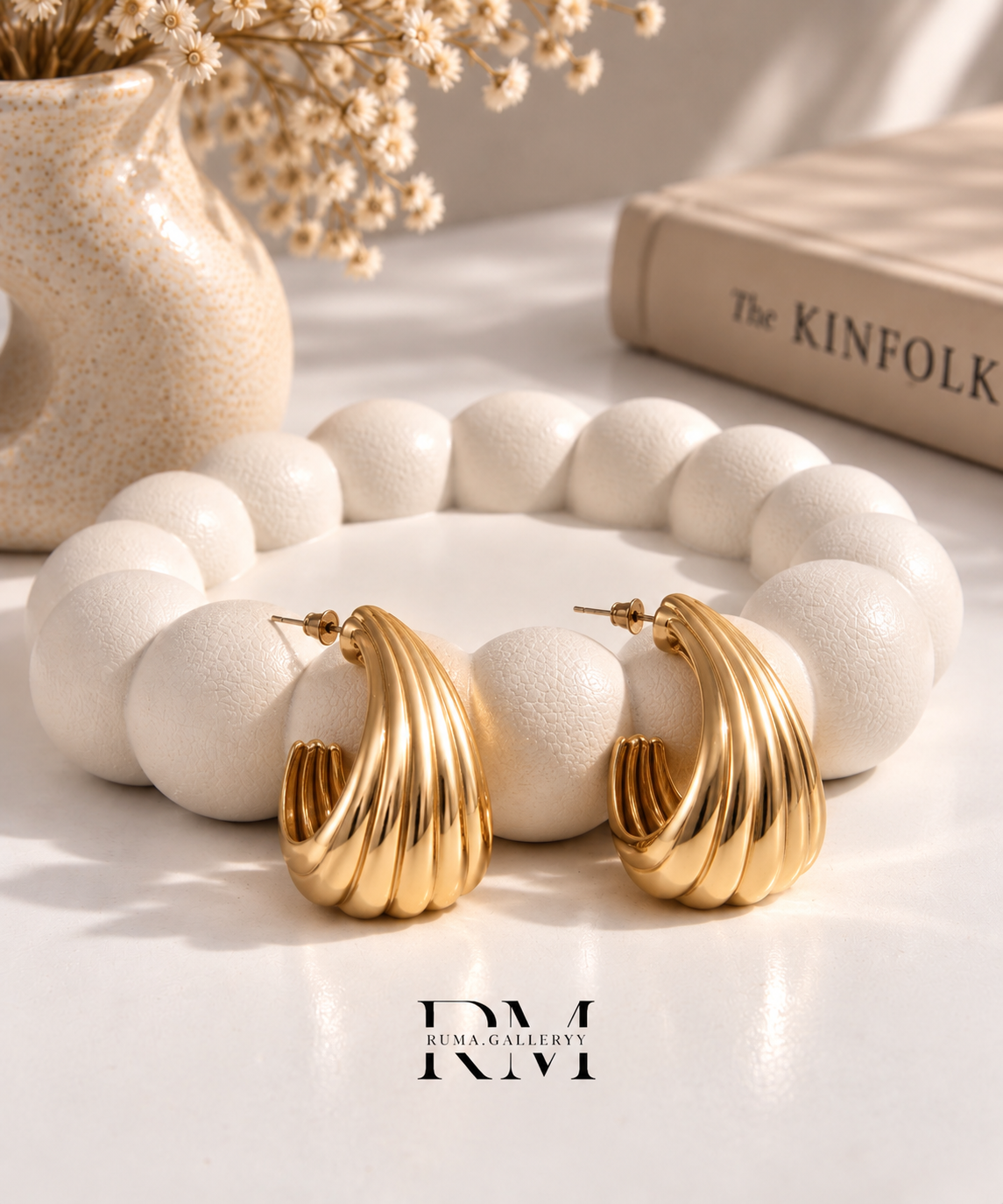 گوشواره حلقه ای صدف